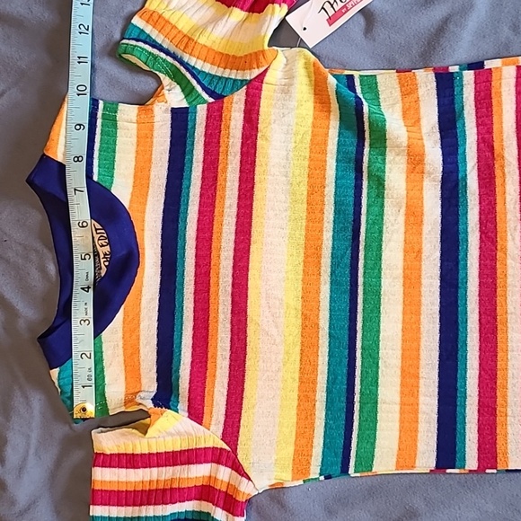 Edit by Seventeen Juniors bodycon striped maxi dress XS cold shoulder NWT - Picture 7 of 10